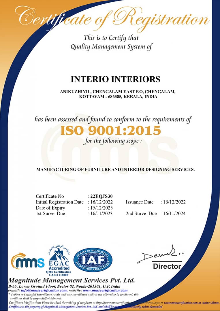Best Interior Design Company certification